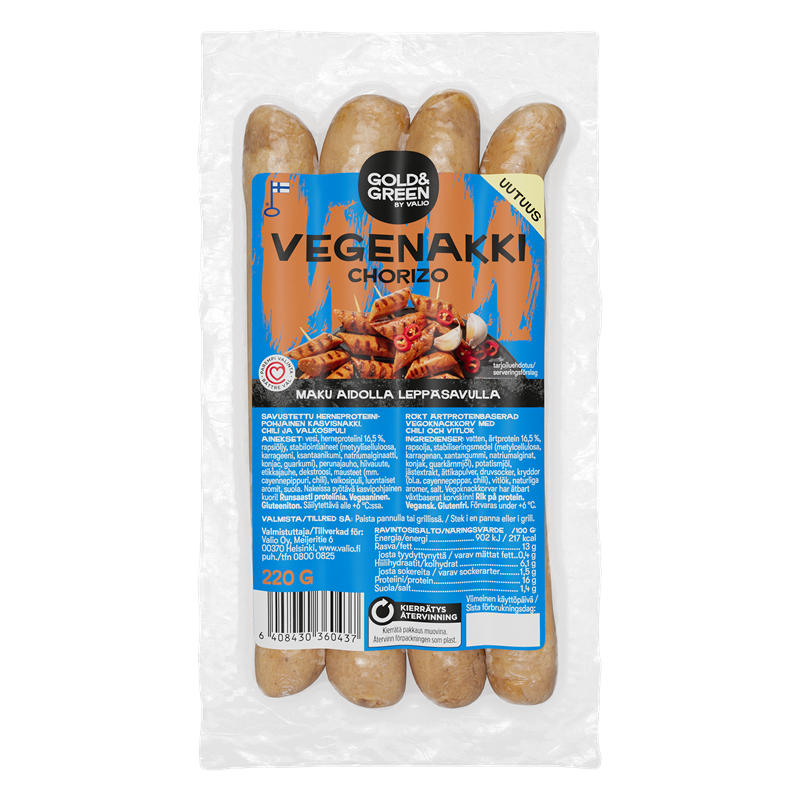 Gold&Green® Vegenakki 220 g Chorizo