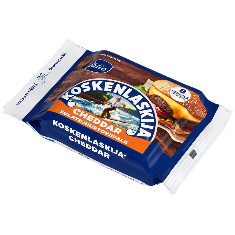 Valio Koskenlaskija® cheddar sulatejuustoviipale laktoositon e200 g