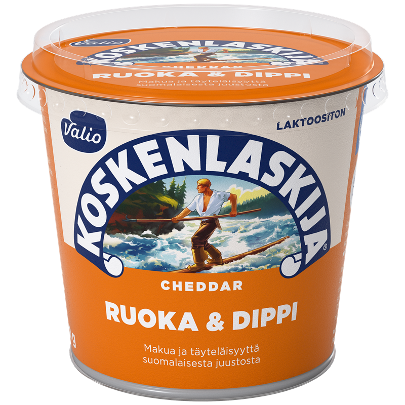 Valio Koskenlaskija® Ruoka & Dippi cheddar laktoositon e250 g