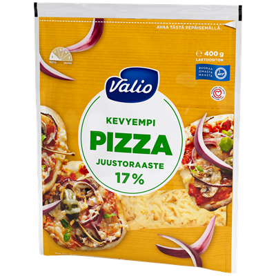 Valio kevyempi pizza 17 % juustoraaste e400 g