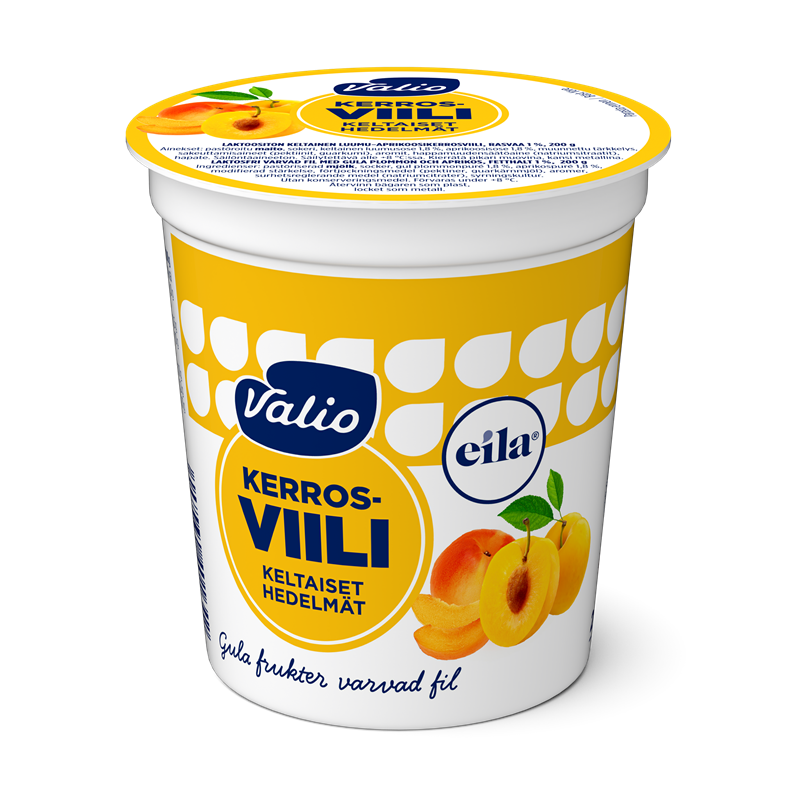Valio kerrosviili keltaiset hedelmät 1 % laktoositon 200 g