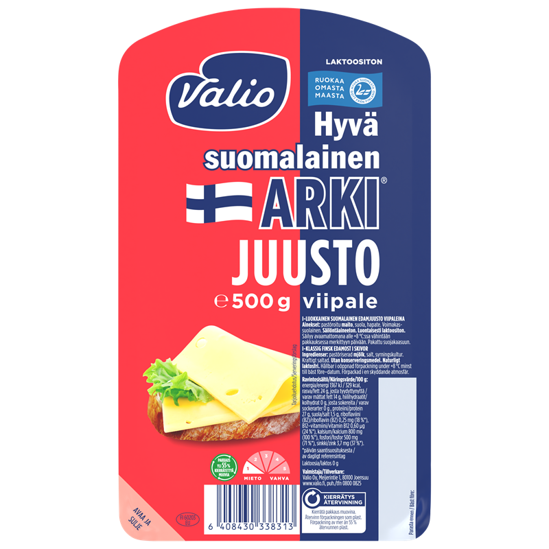 Valio Hyvä suomalainen Arki® juustoviipale e500 g