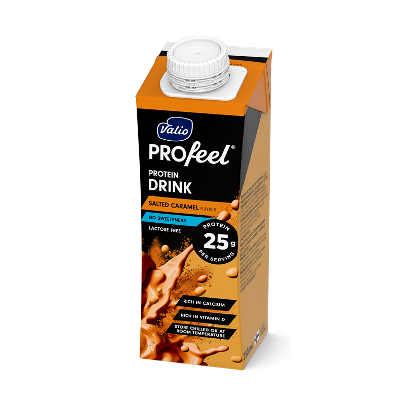 Valio PROfeel® proteiinijuoma salted caramel 250 ml UHT laktoositon