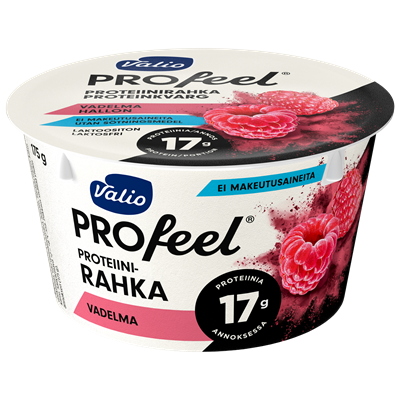 Valio PROfeel® proteiinirahka 175 g vadelma laktoositon