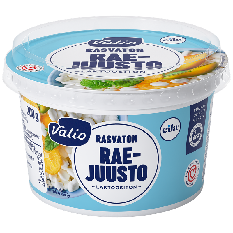 Valio raejuusto rasvaton laktoositon 200 g