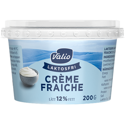 Valio Laktosfri lätt crème fraiche 12% 200 g