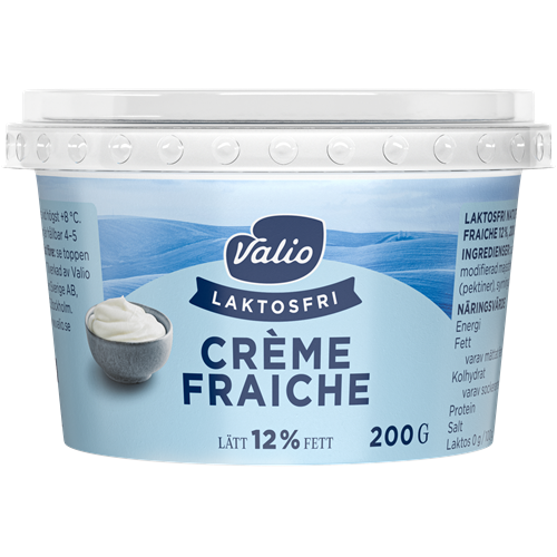 Valio Laktosfri lätt crème fraiche 12% 200 g