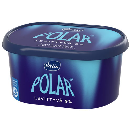 Valio Polar® Levittyvä 9 % maustamaton sulatejuusto laktoositon e400 g