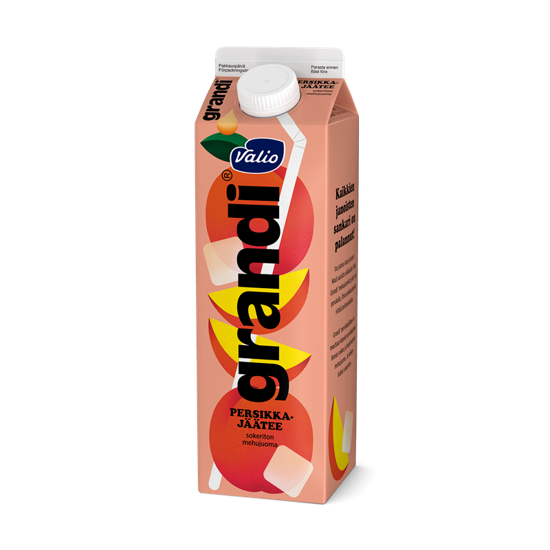Valio Grandi® persikkajäätee 1 l mehujuoma sokeriton