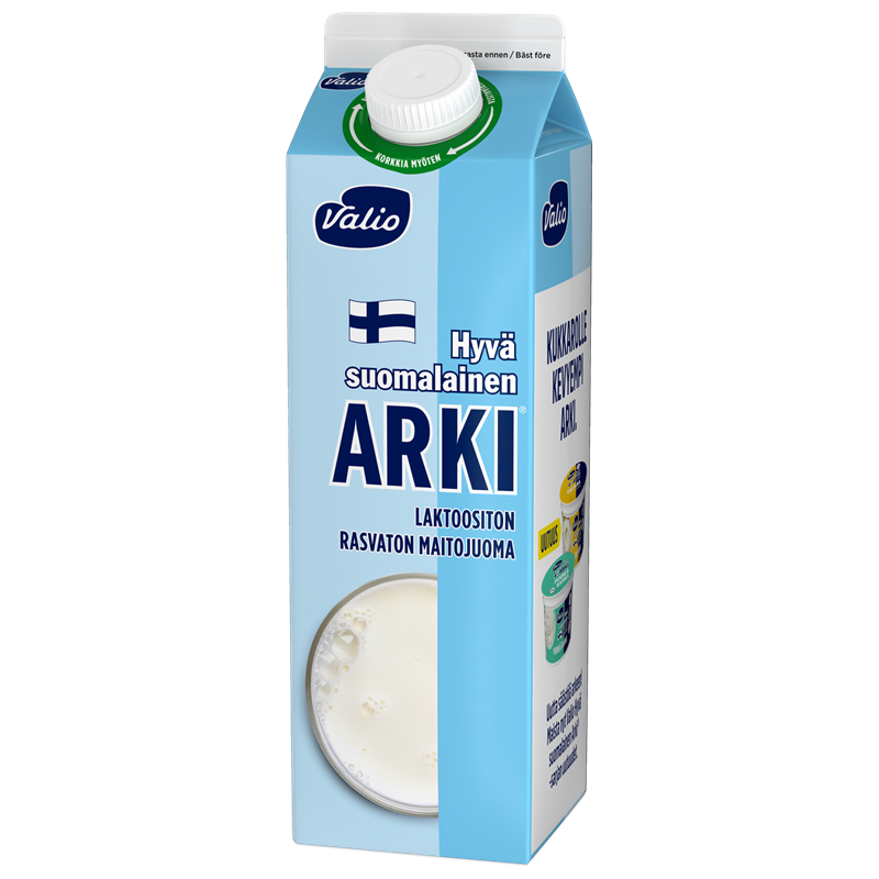Valio Hyvä suomalainen Arki® Eila® rasvaton maitojuoma 1 l laktoositon