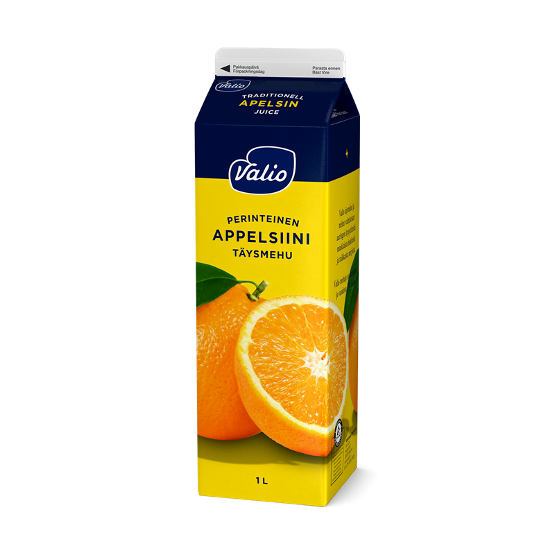 Valio appelsiinitäysmehu 1 l perinteinen rullakko