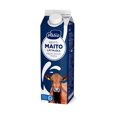 Valio vapaan lehmän kevytmaito 1 l