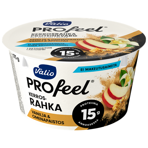 Valio PROfeel® kerrosrahka 175 g vanilja & omenapaistos laktoositon