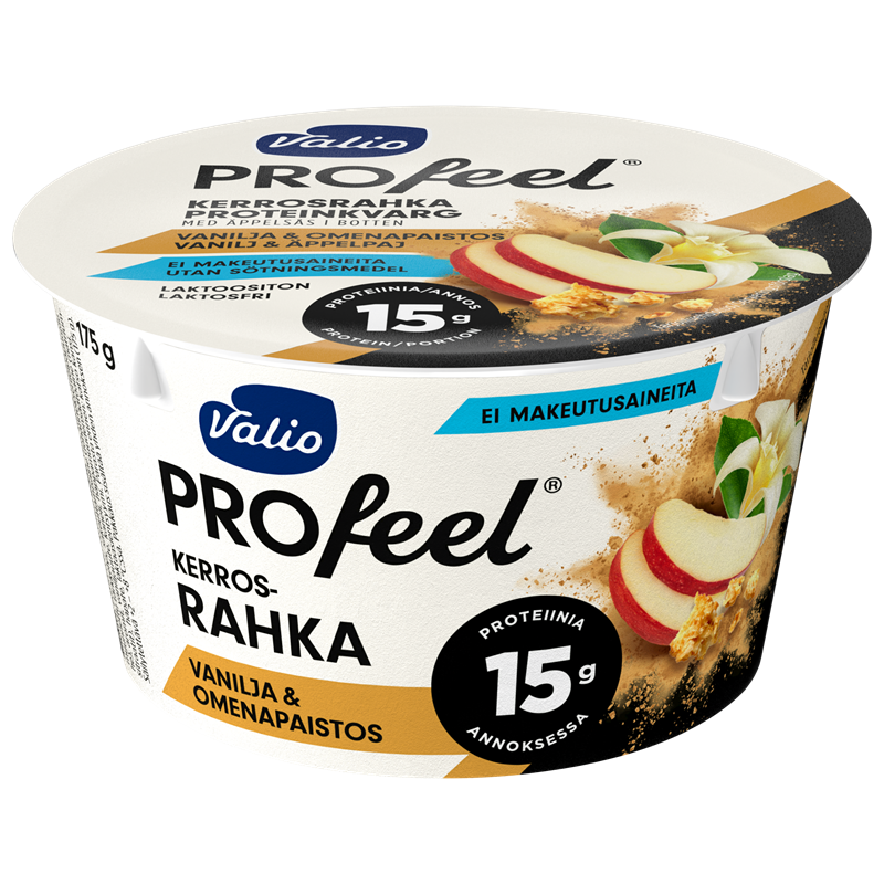 Valio PROfeel® kerrosrahka 175 g vanilja & omenapaistos laktoositon