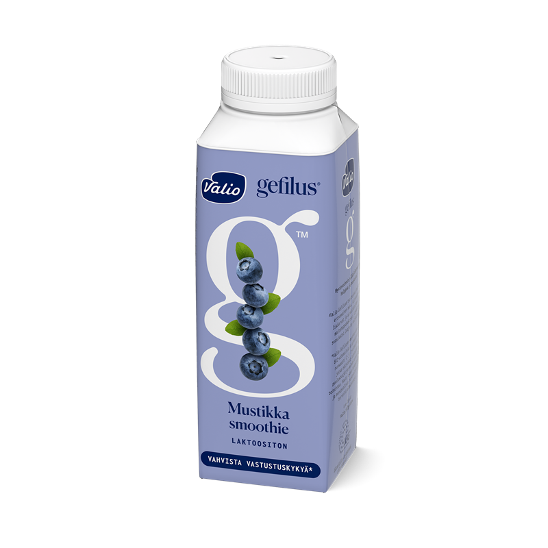 Valio Gefilus® Smoothie jogurttijuoma mustikka laktoositon 2,5 dl
