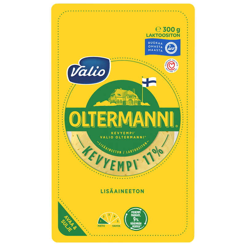 Valio Oltermanni® Kevyempi 17 % kermajuustoviipale e300 g
