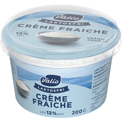 Valio Laktosfri lätt crème fraiche 12% 200 g