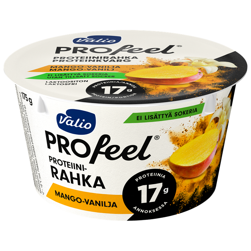 Valio PROfeel® proteiinirahka sokeroimaton 175 g mango-vanilja laktoositon