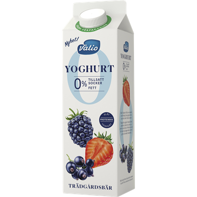Valio yoghurt 0% trädgårdsbär 1000 g