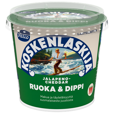 Valio Koskenlaskija® Ruoka & Dippi jalapeno-cheddar laktoositon e250 g