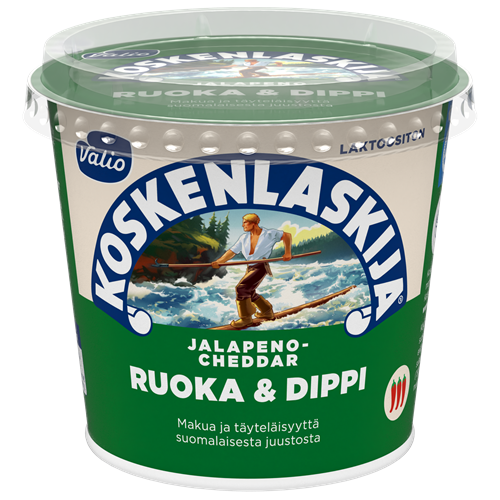 Valio Koskenlaskija® Ruoka & Dippi jalapeno-cheddar laktoositon e250 g