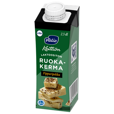 Valio Keittiön ruokakerma Pippuripekka pippurijuusto UHT laktoositon 2,5 dl