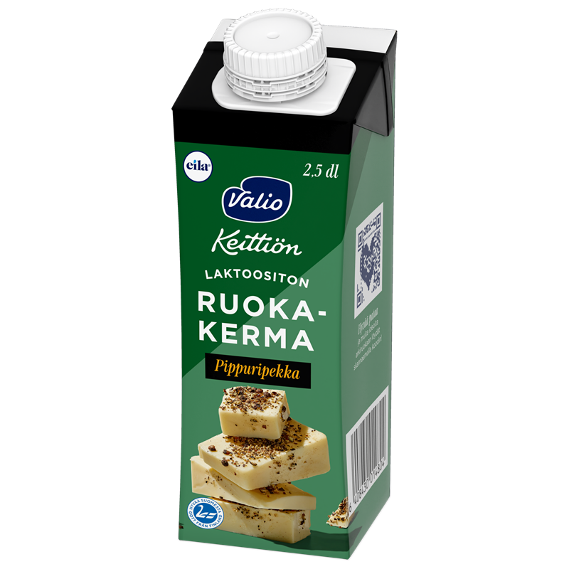 Valio Keittiön ruokakerma Pippuripekka pippurijuusto UHT laktoositon 2,5 dl