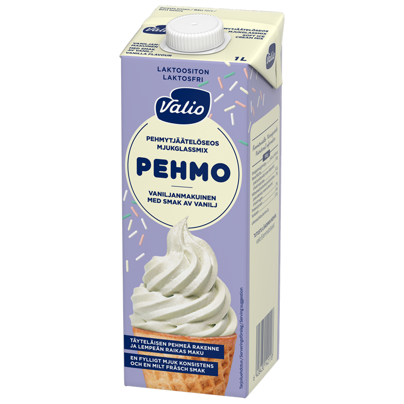 Valio Pehmo pehmytjäätelöseos vanilja UHT laktoositon 1 l