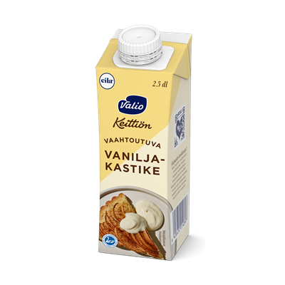 Valio Keittiön vaahtoutuva vaniljakastike UHT laktoositon 2,5 dl