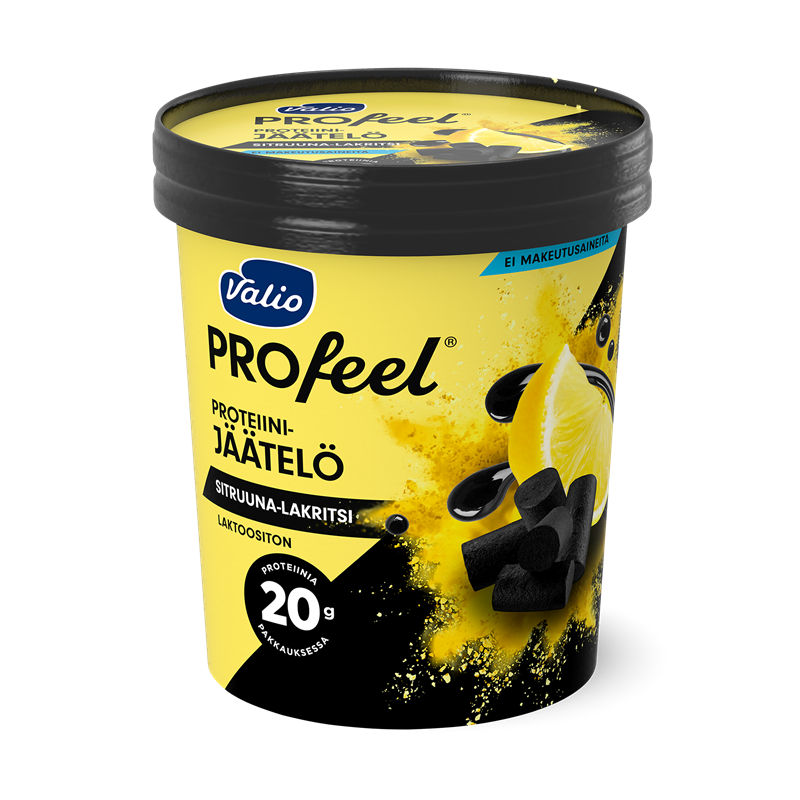 Valio PROfeel® jäätelö 480 ml sitruuna-lakritsi laktoositon