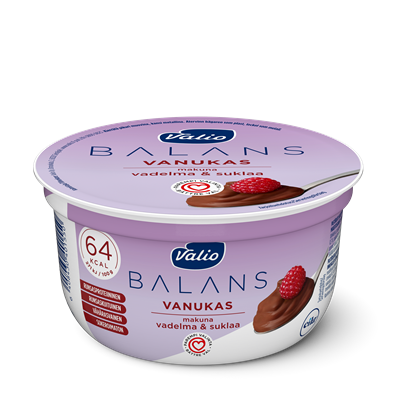 Valio Balans vanukas vadelma-suklaa laktoositon 150 g