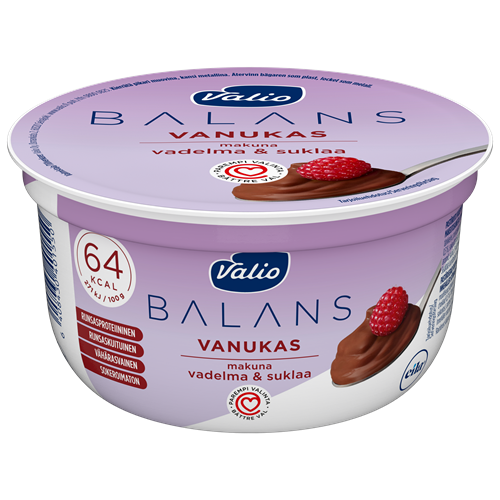 Valio Balans vanukas vadelma-suklaa laktoositon 150 g