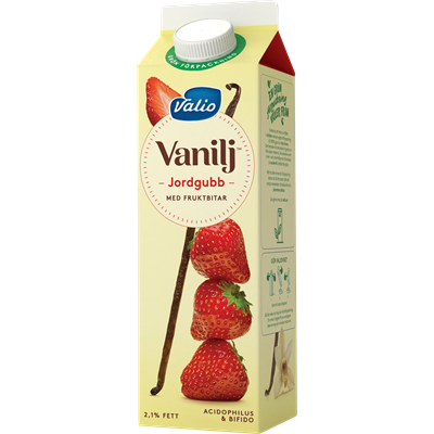 Valio Vanilj™ yoghurt jordgubb 1000 g
