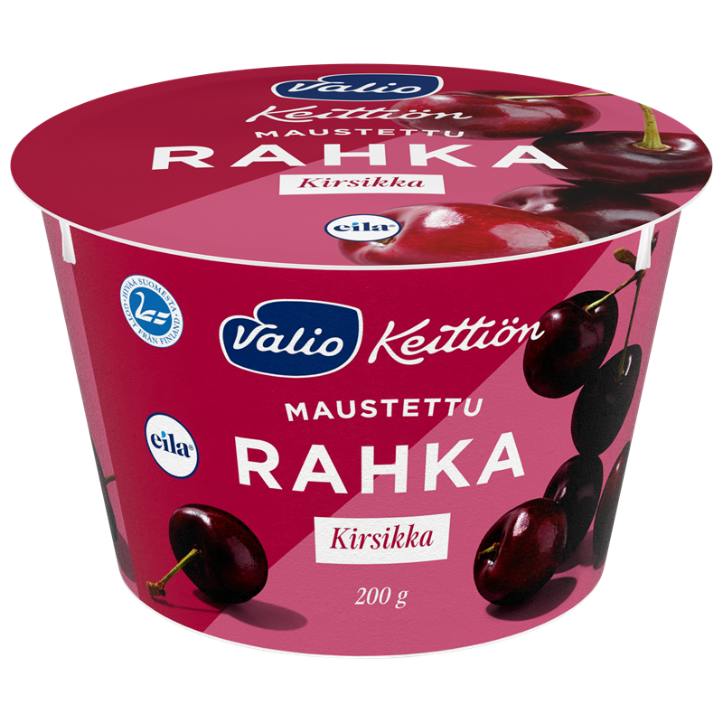 Valio Keittiön maustettu rahka kirsikka laktoositon 200 g