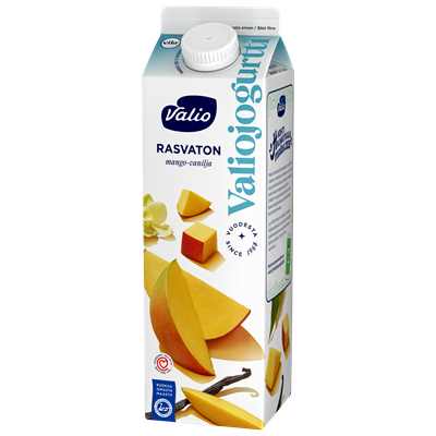 Valiojogurtti® mango-vanilja rasvaton laktoositon 1 kg