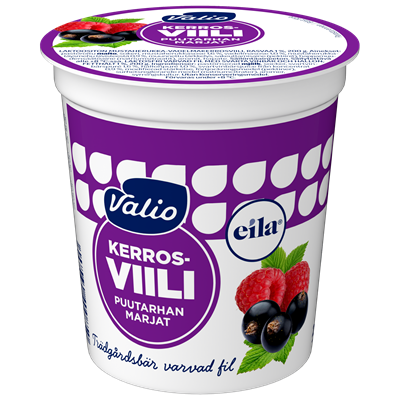 Valio kerrosviili puutarhan marjat 1 % laktoositon 200 g