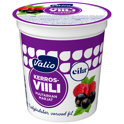 Valio kerrosviili puutarhan marjat 1 % laktoositon 200 g