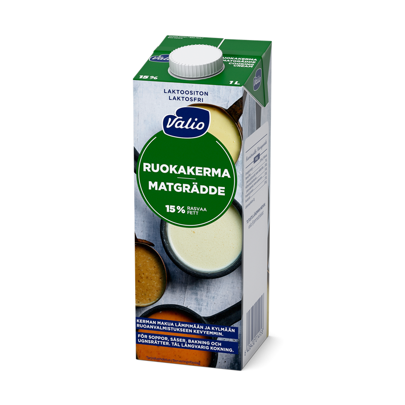 Valio ruokakerma 15 % UHT laktoositon 1 l