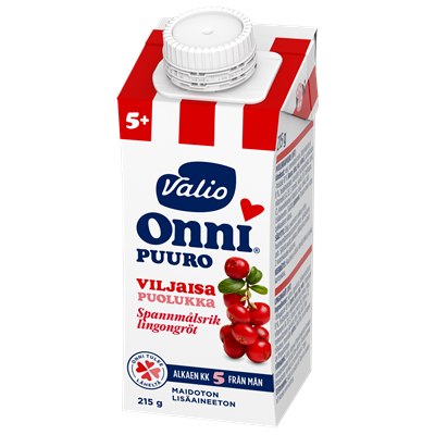 Valio Onni® viljaisa puolukkapuuro 215 g UHT (alk 5 kk)