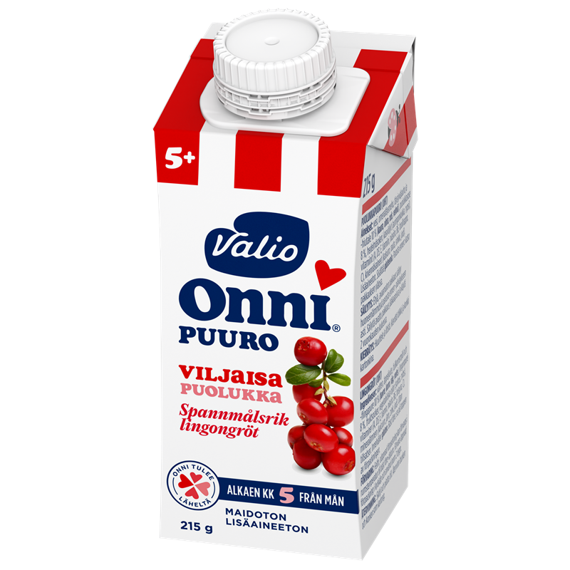 Valio Onni® viljaisa puolukkapuuro 215 g UHT (alk 5 kk)