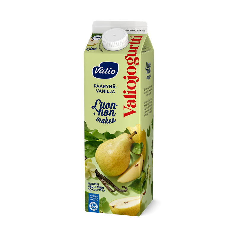 Valiojogurtti® Luonnon makea 1 kg päärynä-vanilja laktoositon