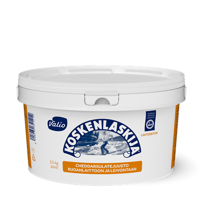 Valio Koskenlaskija® cheddar sulatejuusto sanko laktoositon e2,5 kg