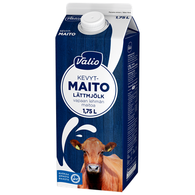 Valio vapaan lehmän kevytmaito 1,75 l