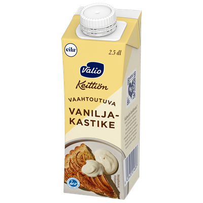 Valio Keittiön vaahtoutuva vaniljakastike UHT laktoositon 2,5 dl