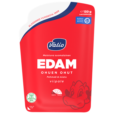 Valio Edam ohuen ohut juustoviipale e130 g