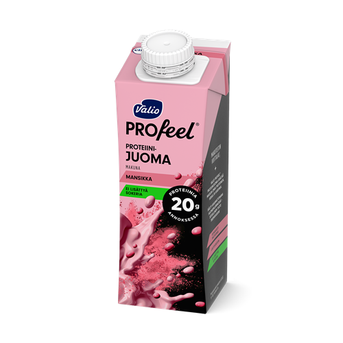 Valio PROfeel® sokeroimaton proteiinijuoma mansikkainen 2,5 dl UHT laktoositon