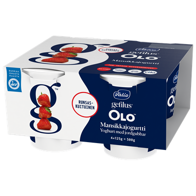 Valio Gefilus® OLO™ jogurtti mansikka laktoositon 4x125 g
