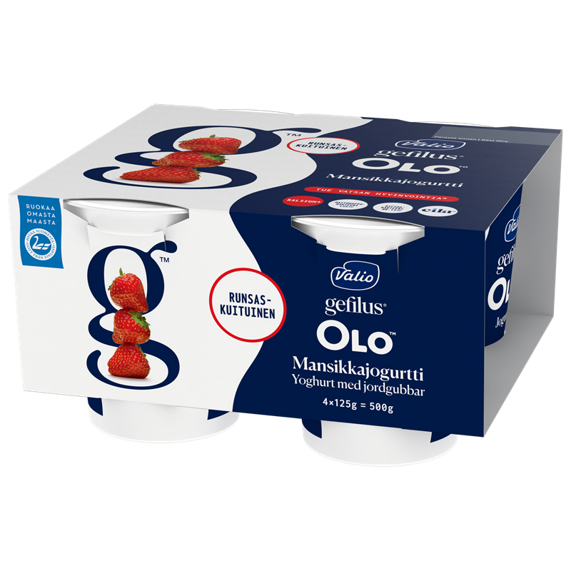 Valio Gefilus® OLO™ jogurtti mansikka laktoositon 4x125 g