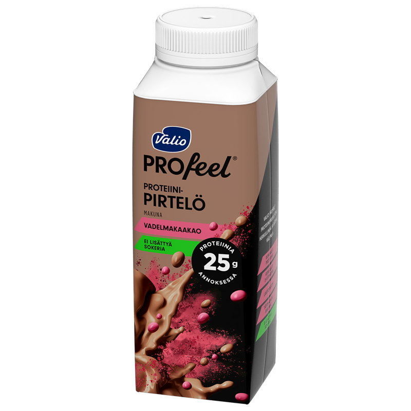 Valio PROfeel® proteiinipirtelö 2,5 dl vadelmakaakao laktoositon