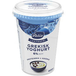 Valio Laktosfri grekisk yoghurt 6% 400 g